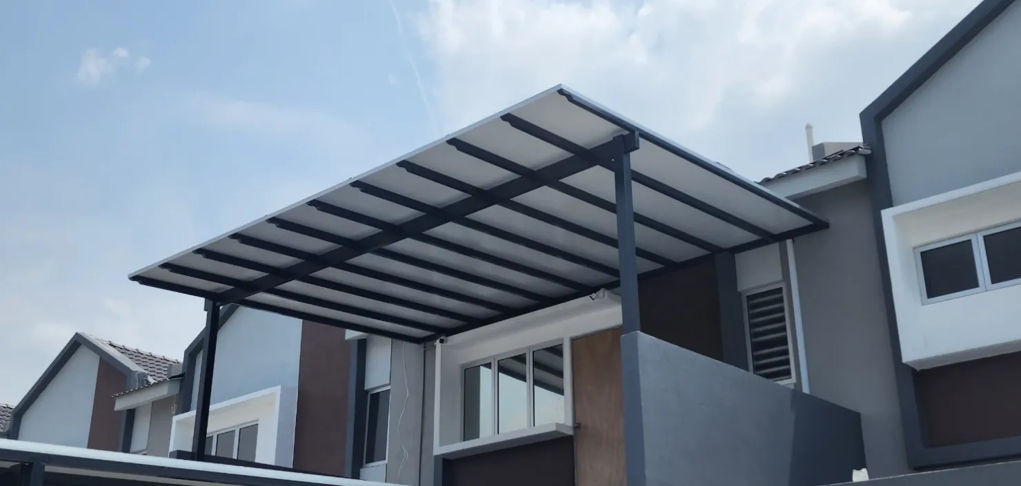 Pemasangan ACP Frame Awning
